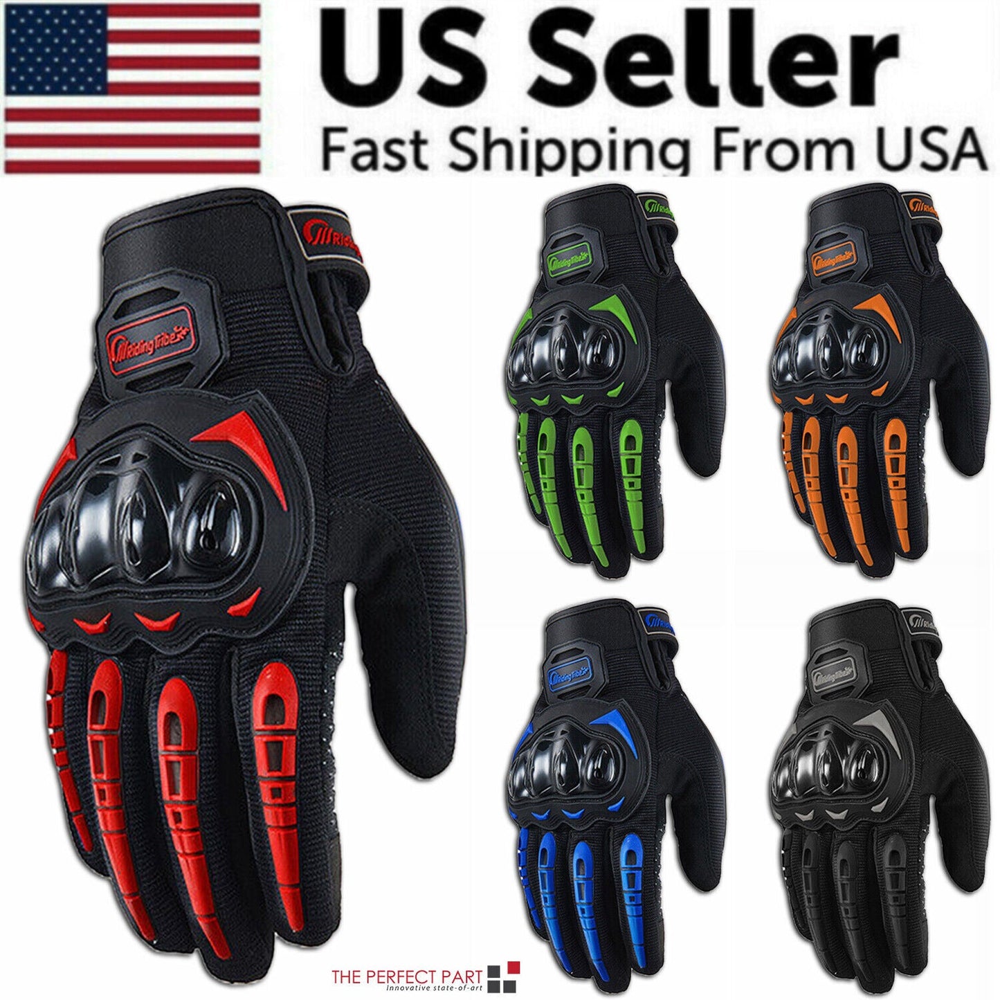 Gants Moto Cross Intégraux - Protection Maximale - Doigts Complets