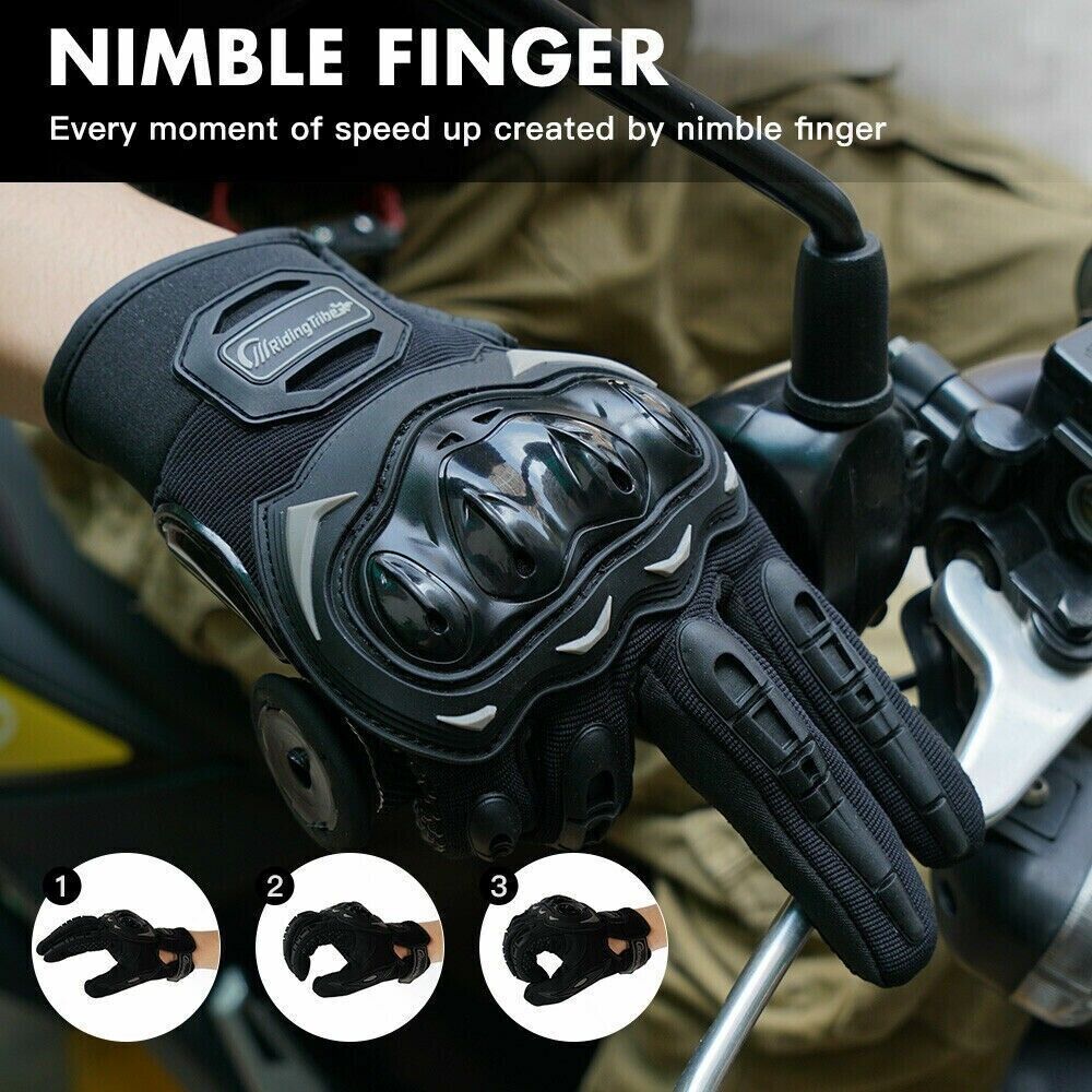Gants Moto Cross Intégraux - Protection Maximale - Doigts Complets