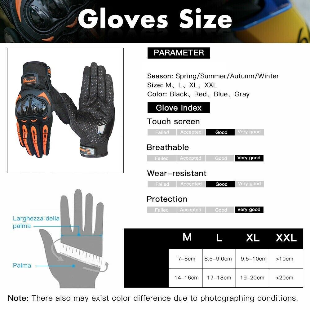 Gants Moto Cross Intégraux - Protection Maximale - Doigts Complets