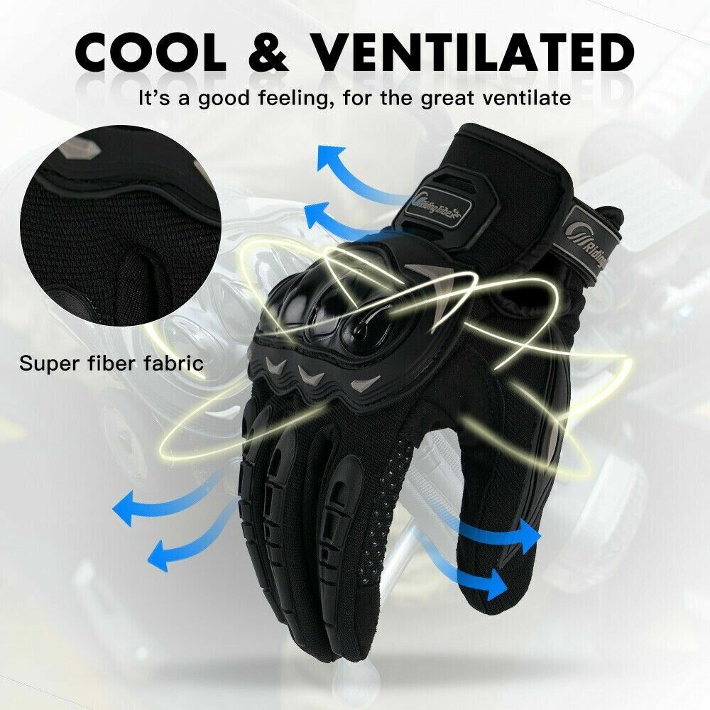 Gants Moto Cross Intégraux - Protection Maximale - Doigts Complets