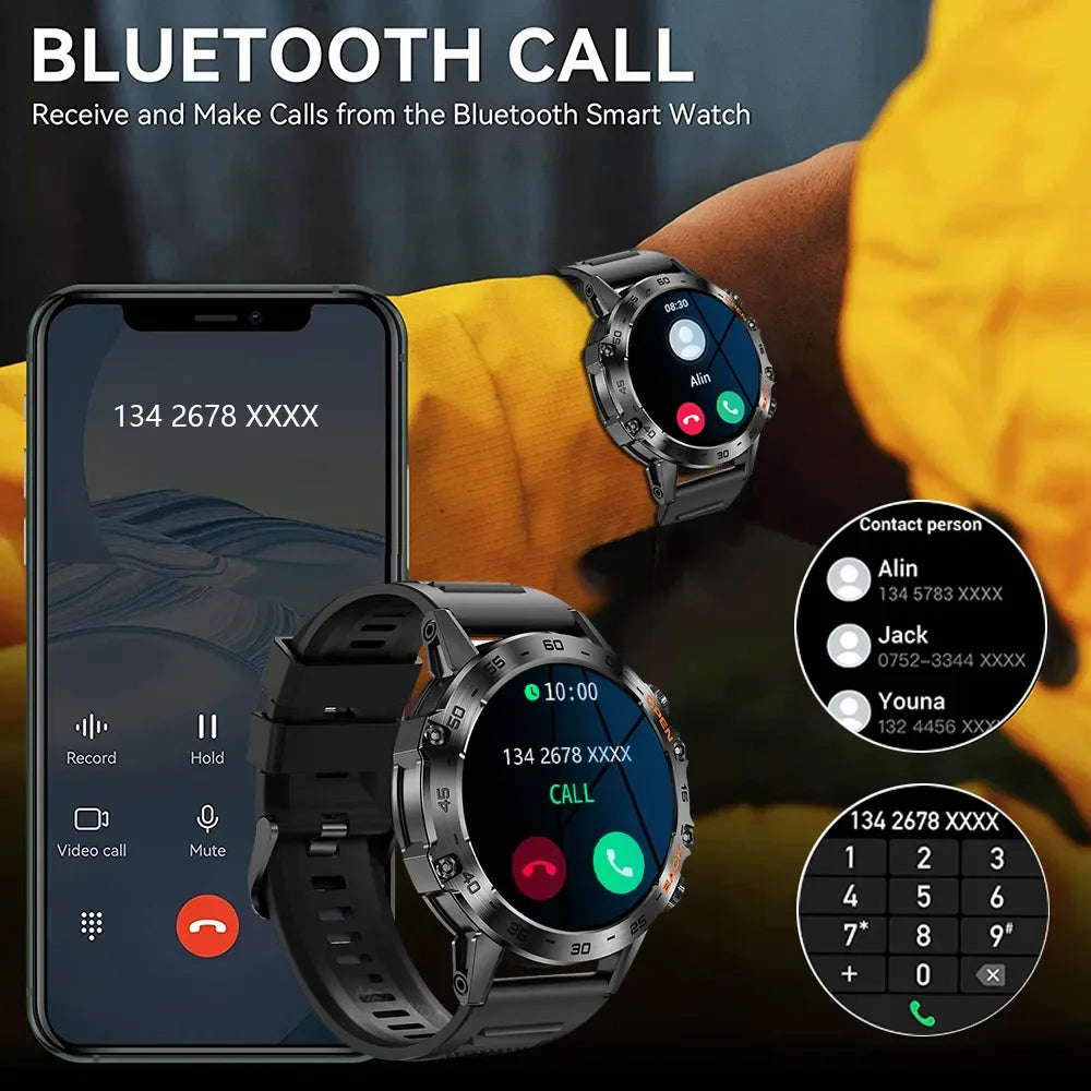 MEVADEN Steel 1.39 Bluetooth Call Smart Watch Men Sports Fitness