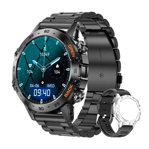 MEVADEN Steel 1.39 Bluetooth Call Smart Watch Men Sports Fitness