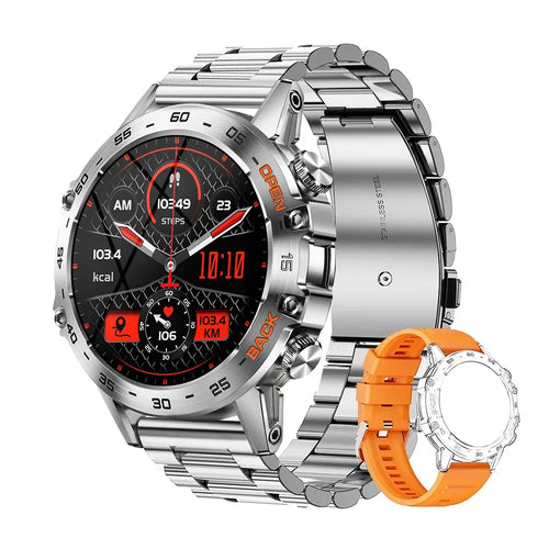 MEVADEN Steel 1.39 Bluetooth Call Smart Watch Men Sports Fitness