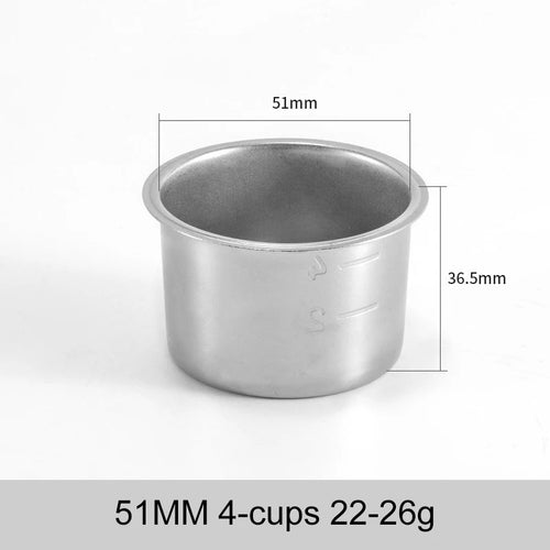 Coffee Filter Basket 51mm 54mm 58MM Stainless Steel Replacement For