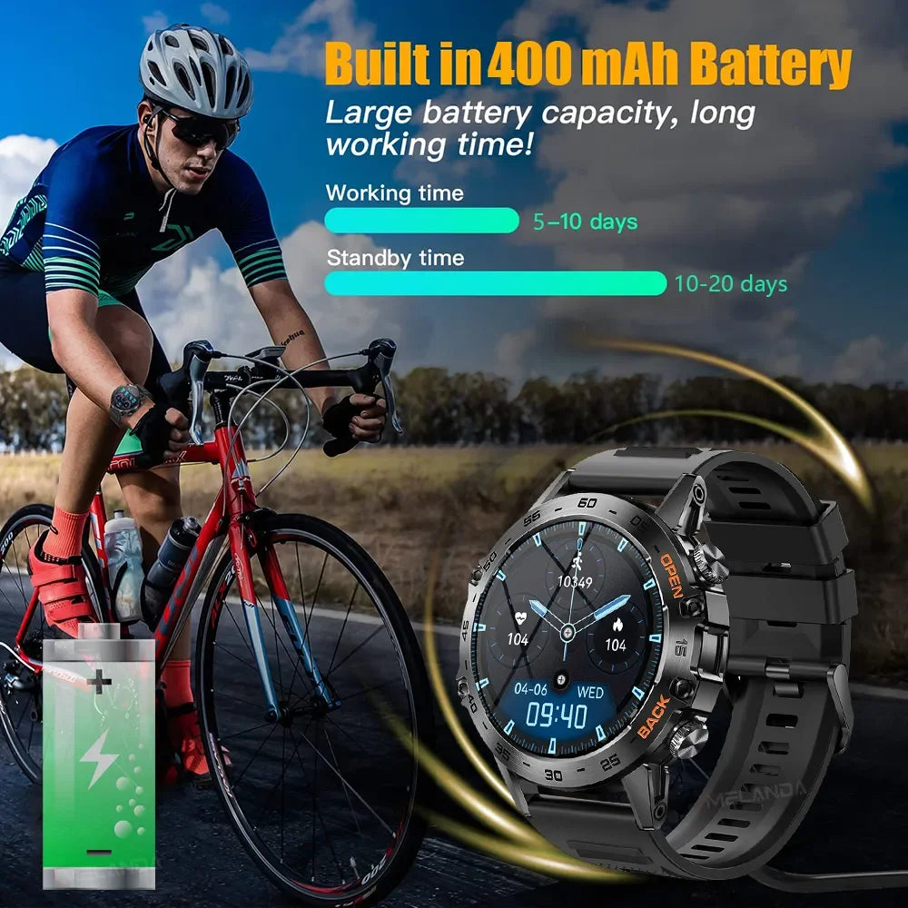 MEVADEN Steel 1.39 Bluetooth Call Smart Watch Men Sports Fitness