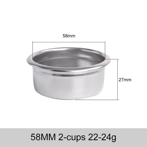 Coffee Filter Basket 51mm 54mm 58MM Stainless Steel Replacement For