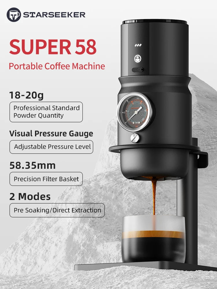 STARSEEKER Super58 Portable Electric Espresso Machine Travel Coffee