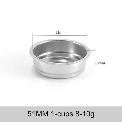 Coffee Filter Basket 51mm 54mm 58MM Stainless Steel Replacement For