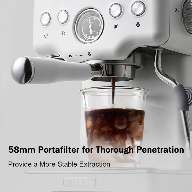 Petrus Espresso Coffee Machine Stainless Steel Coffee Maker With 58MM