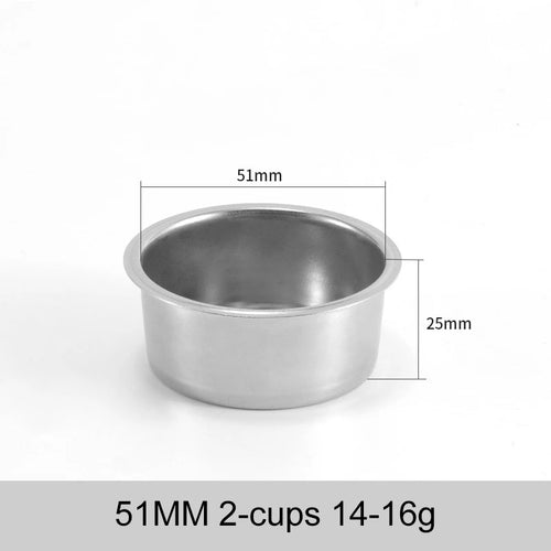 Coffee Filter Basket 51mm 54mm 58MM Stainless Steel Replacement For