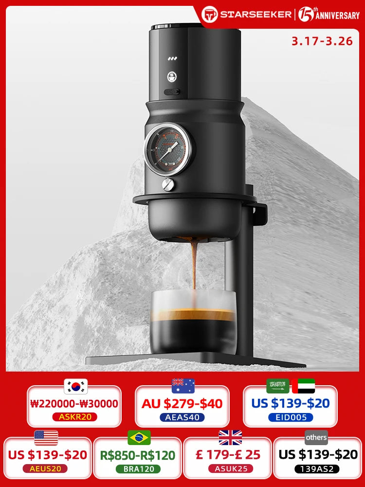 STARSEEKER Super58 Portable Electric Espresso Machine Travel Coffee