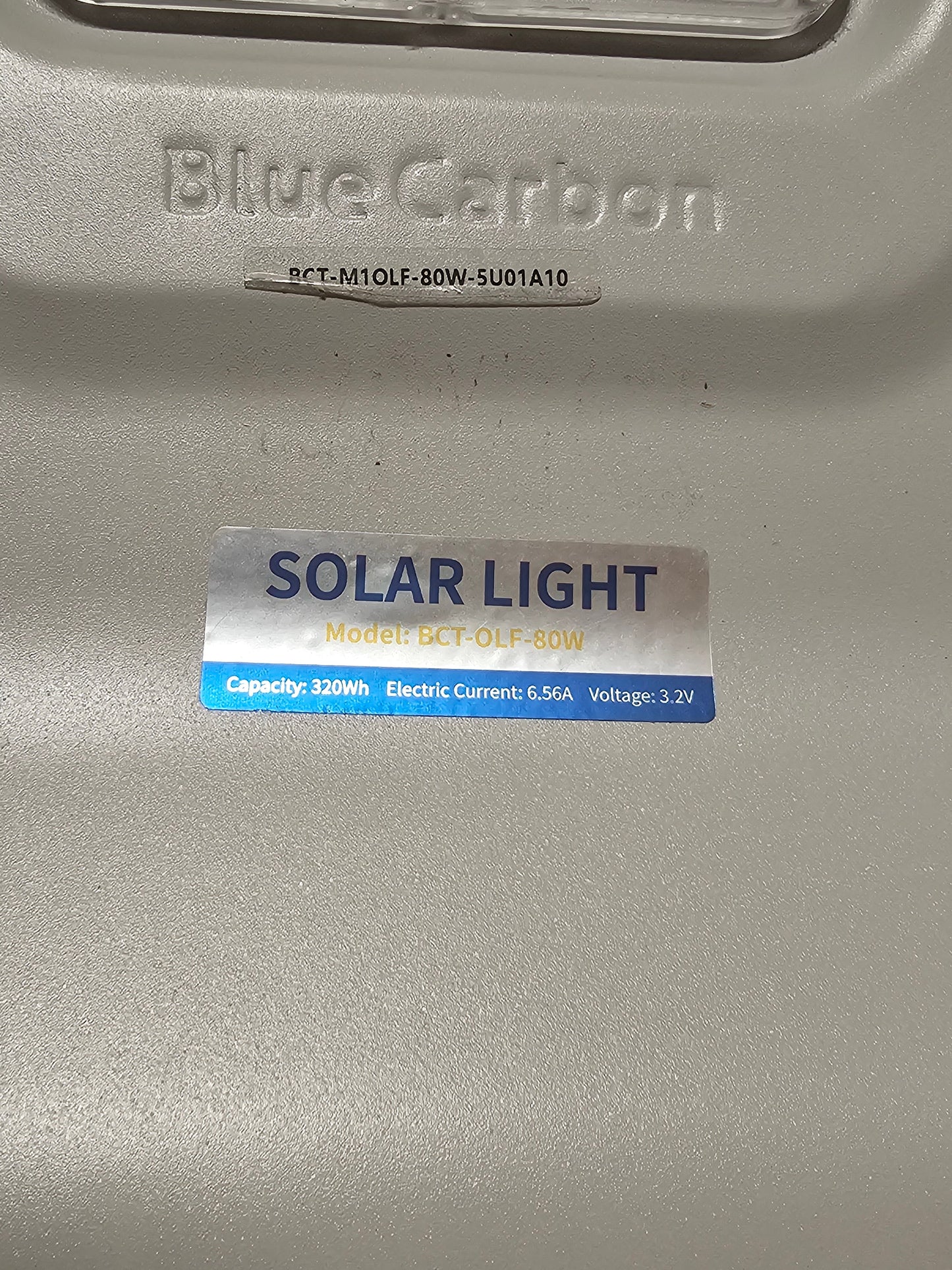 💡 Lampe Solaire Intégrée BC7-OLF 80W — Éclairage Solaire LED Blue Carbon