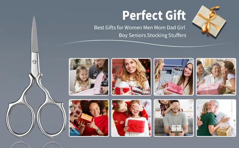 Stainless Steel Eyebrow and Eyelash Scissors for Women