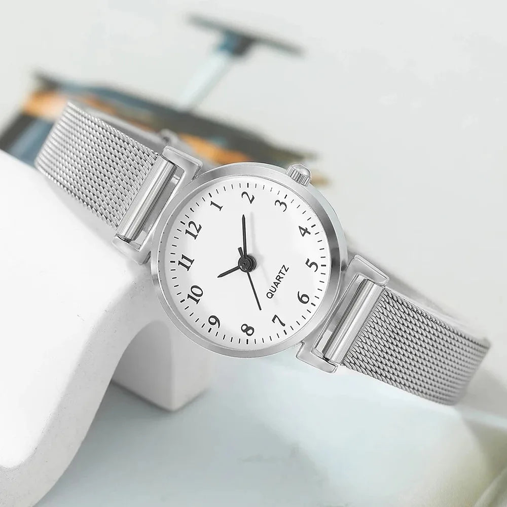 Women Fashion Watch Casual Bracelet Watches Set Ladies Simple Dial