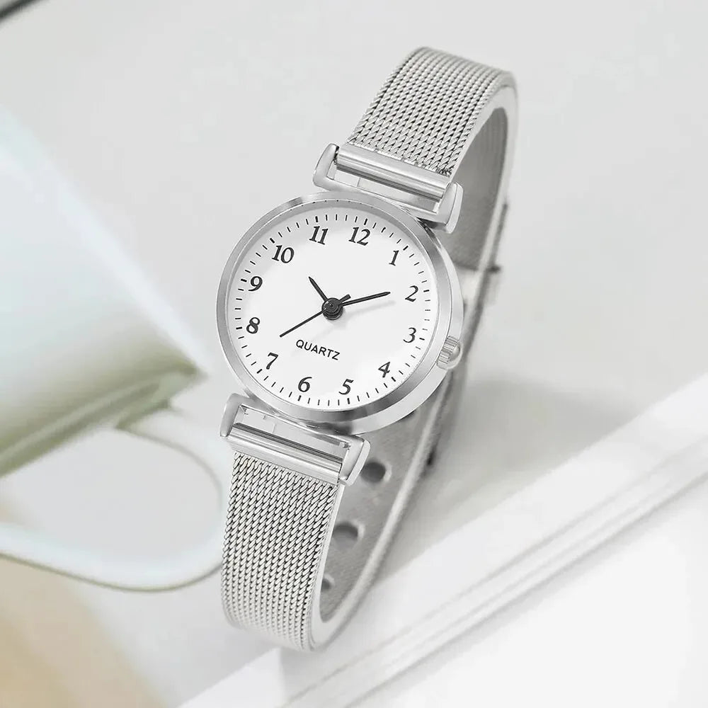 Women Fashion Watch Casual Bracelet Watches Set Ladies Simple Dial