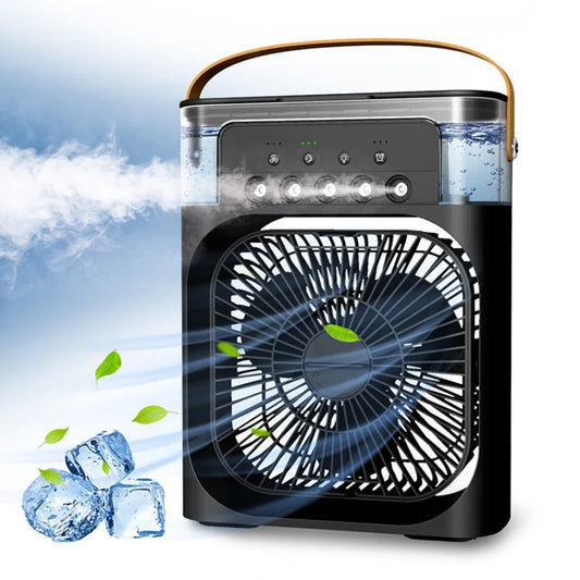 Mini Climatiseur 3-en-1 - Ventilateur/Humidificateur/LED - USB Portable