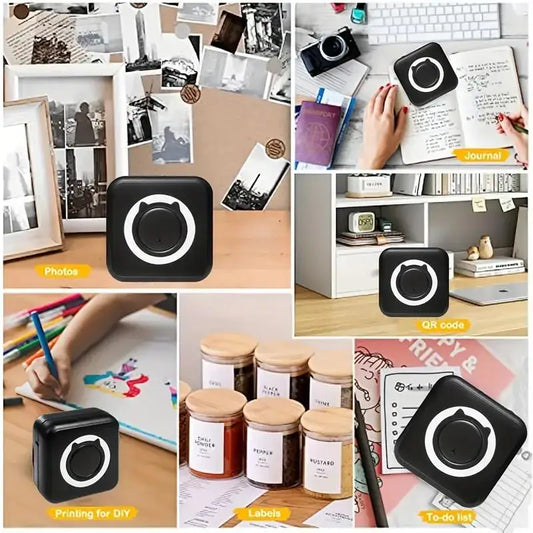 Portable Mini Thermal Printer Wirelessly BT 203dpi Photo Label Memo