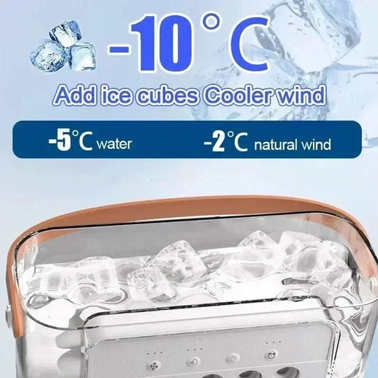 Mini Ventilateur Humidificateur 3-en-1 - USB Portable - LED Multicolore