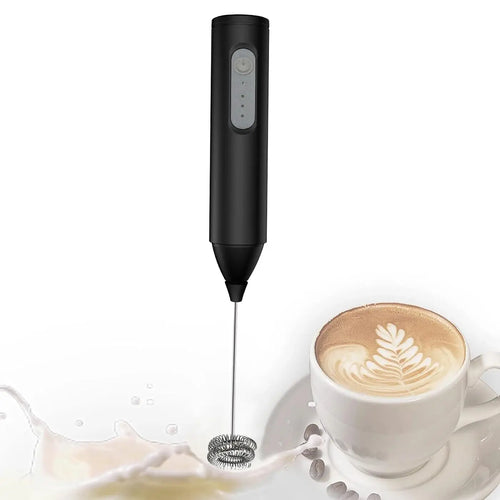 MINI Milk Frother USB Rechargeable 3 Speeds Foam Maker Coffee Whisk