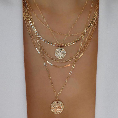 Bls-miracle Bohemia Gold Multiple Styles Necklace For Women Trendy