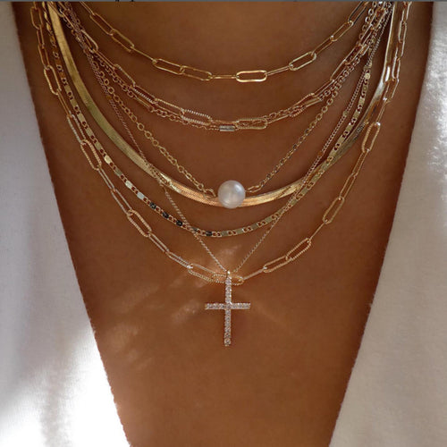 Bls-miracle Bohemia Gold Multiple Styles Necklace For Women Trendy
