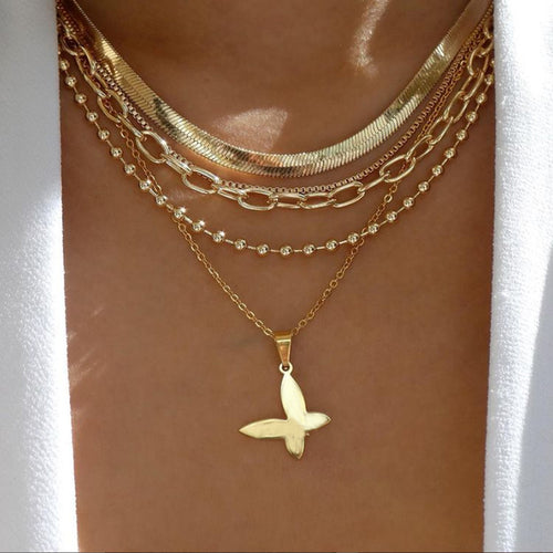 Bls-miracle Bohemia Gold Multiple Styles Necklace For Women Trendy