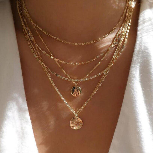 Bls-miracle Bohemia Gold Multiple Styles Necklace For Women Trendy