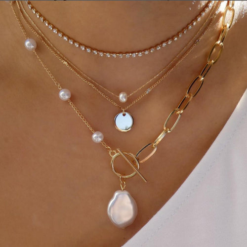 Bls-miracle Bohemia Gold Multiple Styles Necklace For Women Trendy