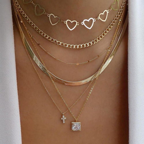 Bls-miracle Bohemia Gold Multiple Styles Necklace For Women Trendy