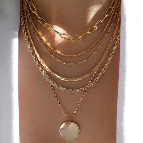 Bls-miracle Bohemia Gold Multiple Styles Necklace For Women Trendy