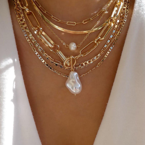 Bls-miracle Bohemia Gold Multiple Styles Necklace For Women Trendy