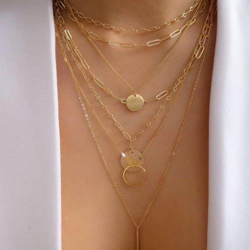 Bls-miracle Bohemia Gold Multiple Styles Necklace For Women Trendy