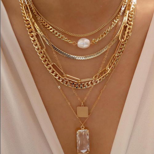 Bls-miracle Bohemia Gold Multiple Styles Necklace For Women Trendy