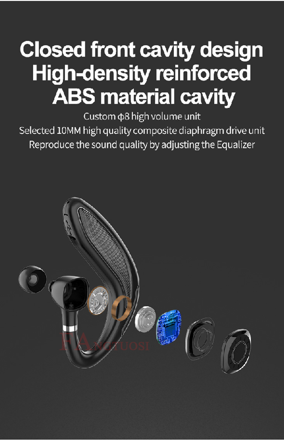 Casque Bluetooth 5.0 Sans Fil - Autonomie 17h - Réduction de Bruit