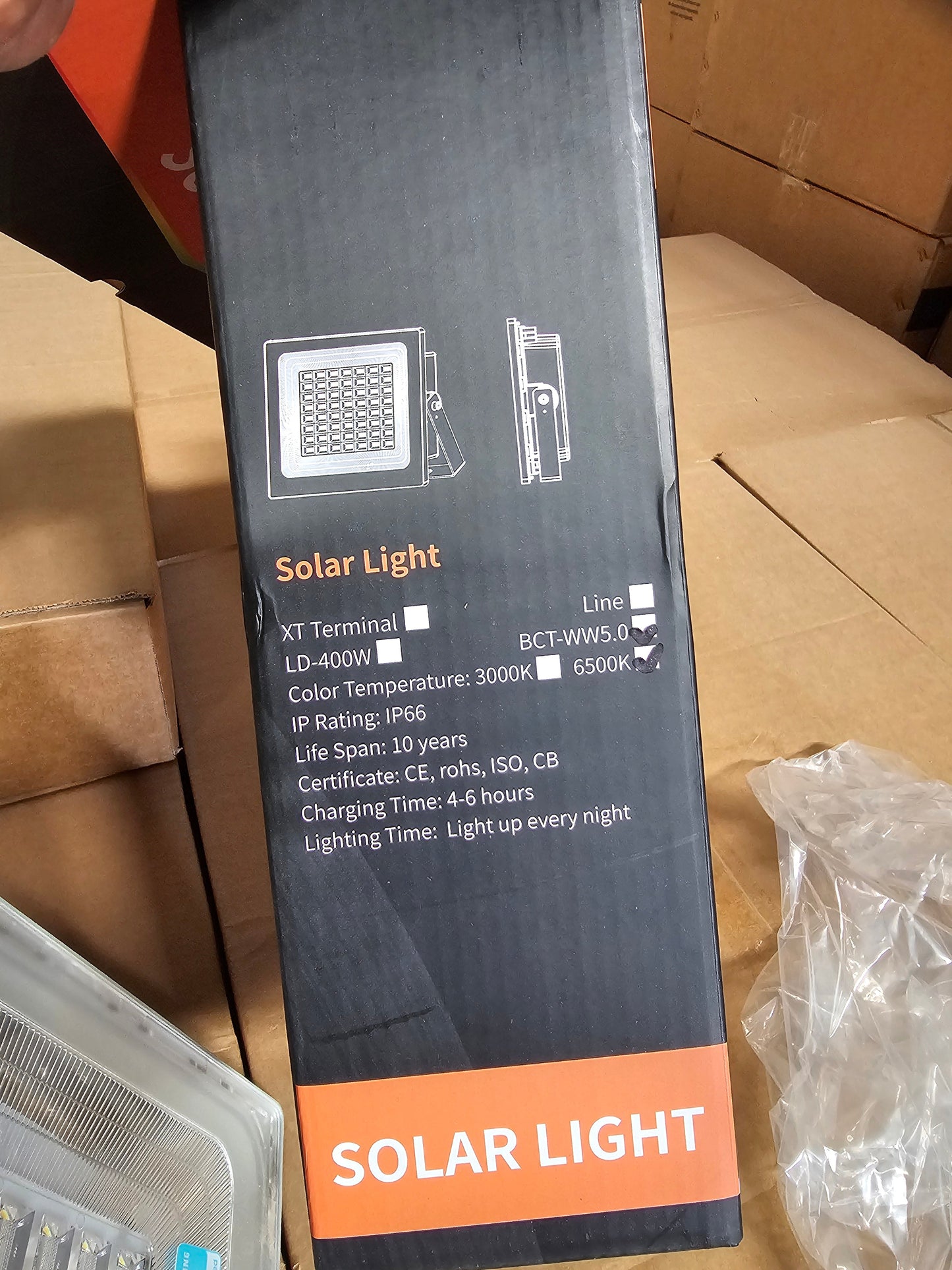 💡 Projecteur Solaire LED BC7-WW 5.0 — Blue Carbon avec Télécommande