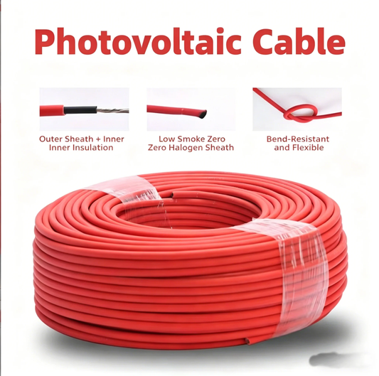⚡ Câble Photovoltaïque PV 4mm² — Rouge & Noir, Certifié TÜV & CE