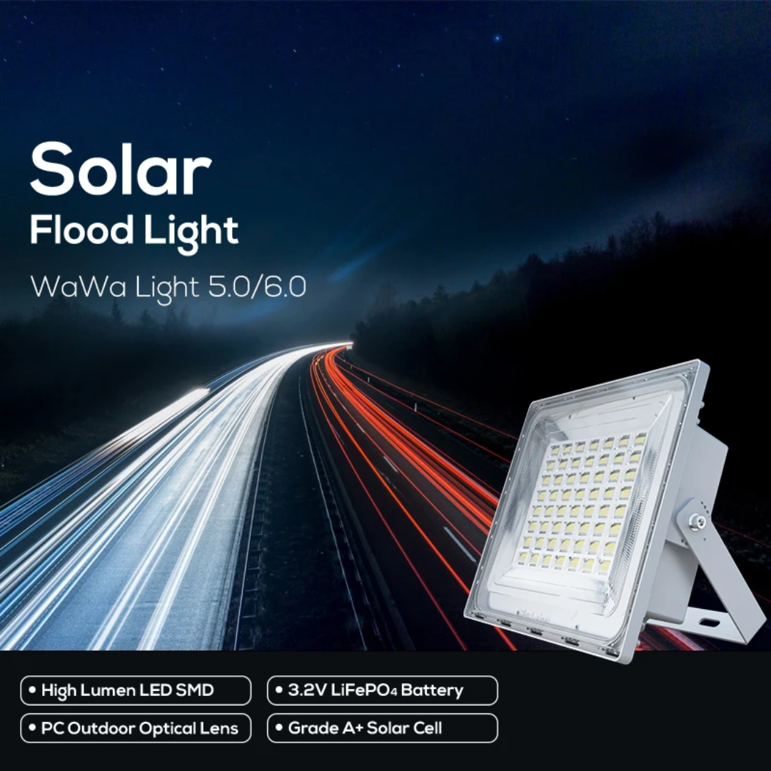 💡 Projecteur Solaire LED BC7-WW 6.0 — Blue Carbon avec Télécommande