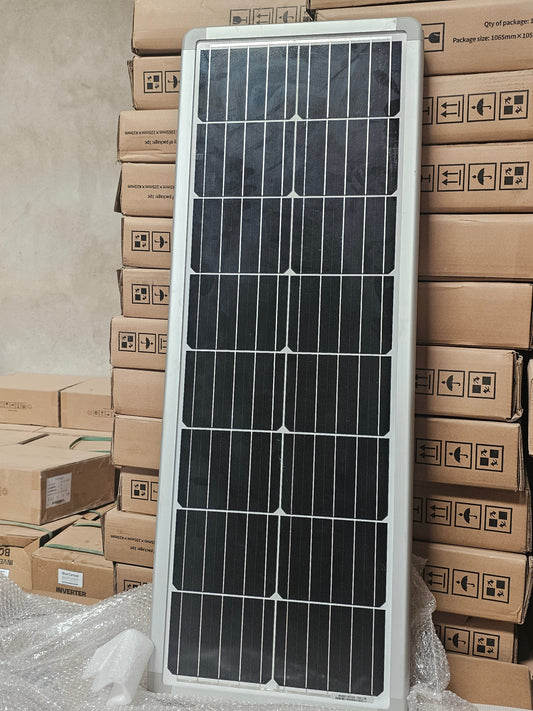 💡 Lampe Solaire Intégrée BC7-OLF 80W — Éclairage Solaire LED Blue Carbon