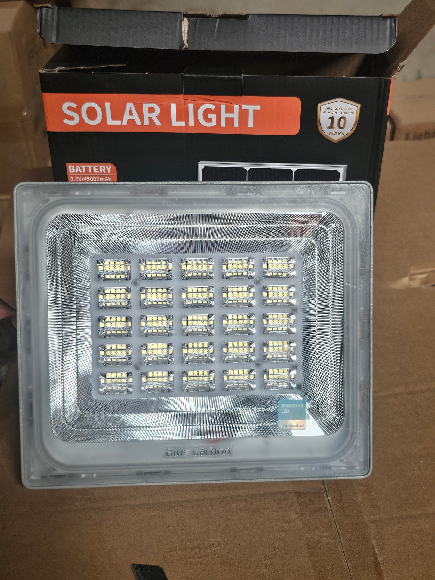 💡 Projecteur Solaire LED BC7-WW 4.0 — Blue Carbon avec Télécommande